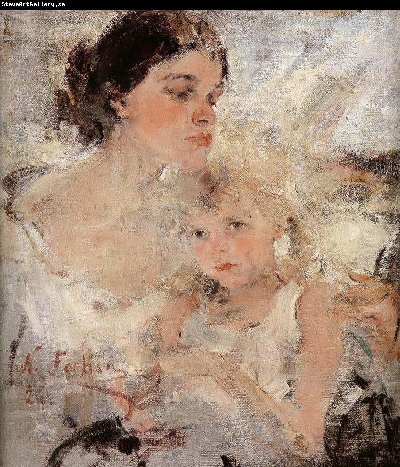Nikolay Fechin Artist-s Wife and his daughter